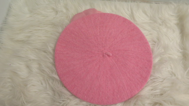 Pink Flower Beret