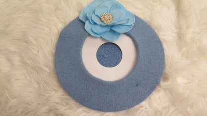 Blue Flower Beret