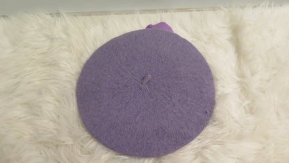 Purple Flower Beret