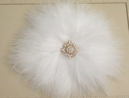 White Feather Brooch