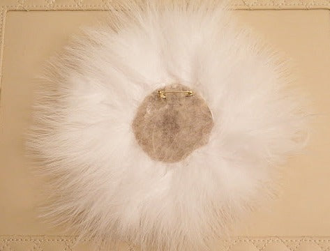 White Feather Brooch