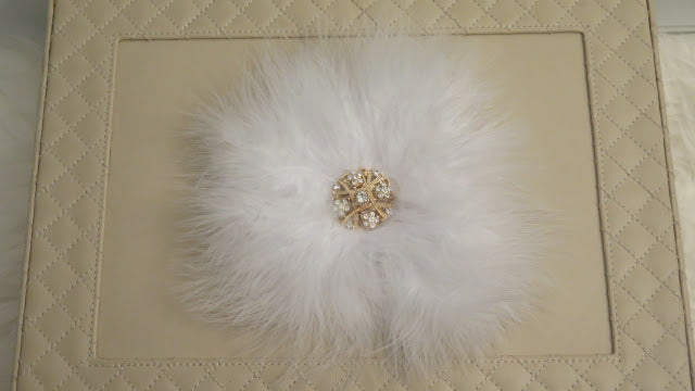 White Feather Brooch