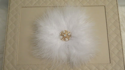 White Feather Brooch