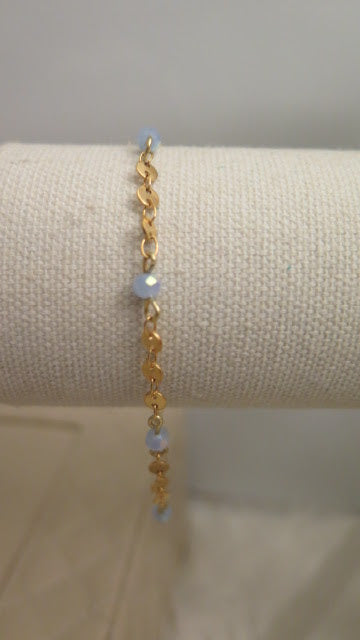 Blue Jewelry Set/ Gold Blue Jewelry Set/ Necklace Bracelet Jewelry Set