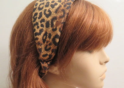 Animal Print Headband And Earring