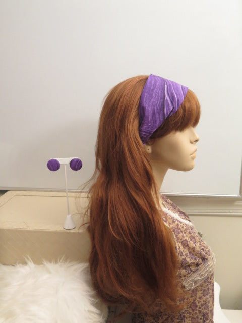 Purple Headband & Earrings