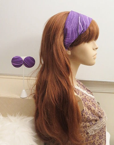 Purple Headband & Matching Earring