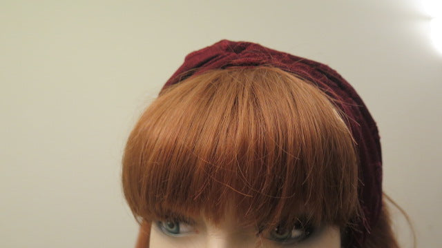 Dark Red Headband/ Red Turban Headband / Red Headband