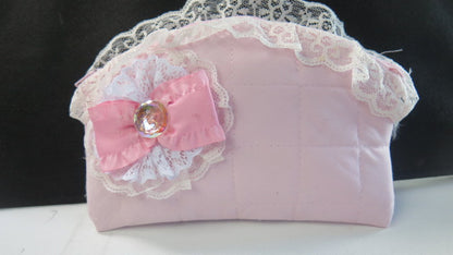 Pink Bow Bag/ Makeup bag/ Travelling Storge Bag/ Storage Bag/ Multifunctional Bag/ Toiletry Bag