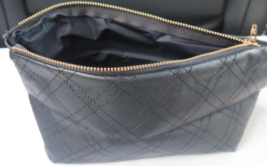 Black Leather Pouch/ Leather Pouch Bags/ Leather Makeup Bag/ Traveling Maeup Bag/ Leather Pencil Bag