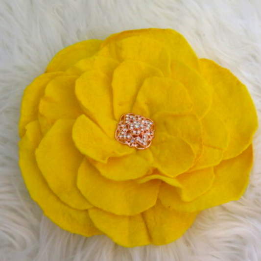 Large Yellow Felt Flower