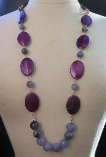 Long Purple summer Necklace