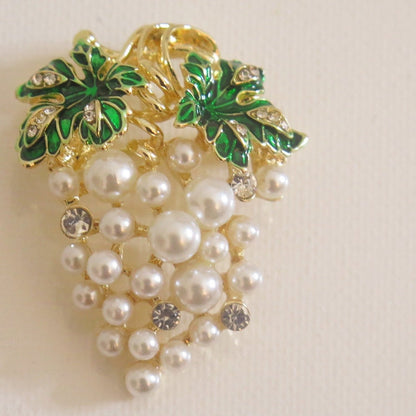 Pearl brooch close up detail
