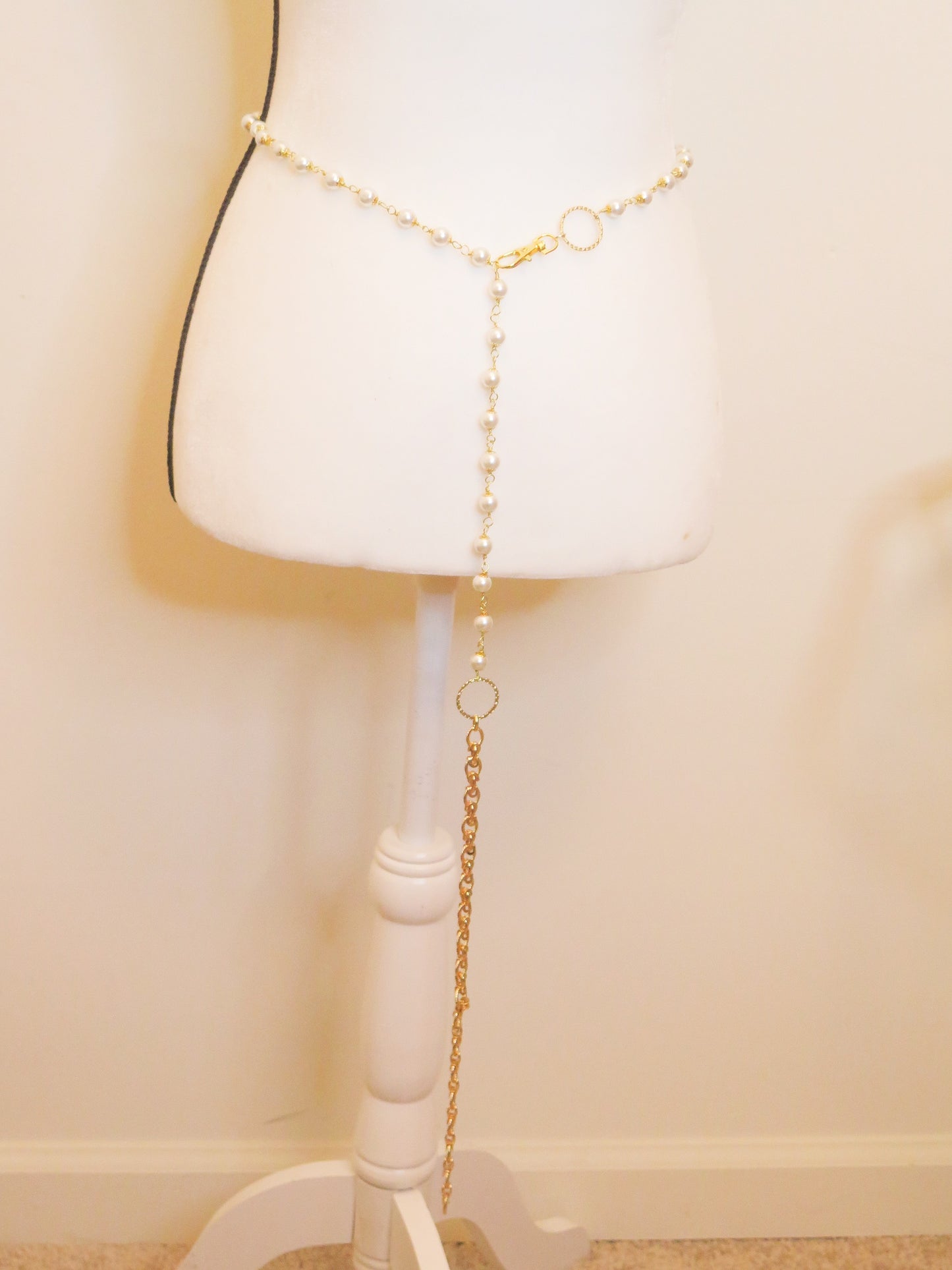 Pearl wired wrap belt for women