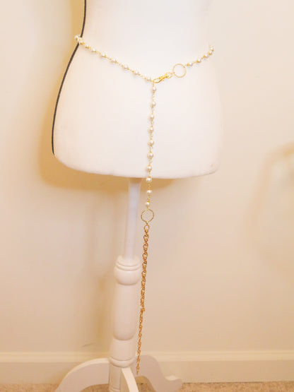 Pearl wired wrap belt for women