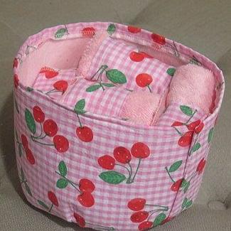 Pink Red Basket and Towel