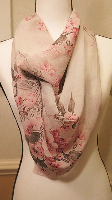 pink Floral scarf