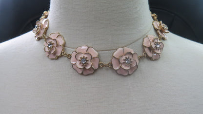 Pink Flower Necklace