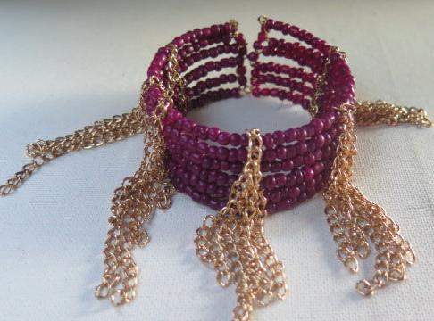 Purple Seed Beads Bracelet