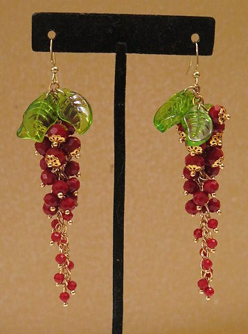 Red Cluster Party Earring