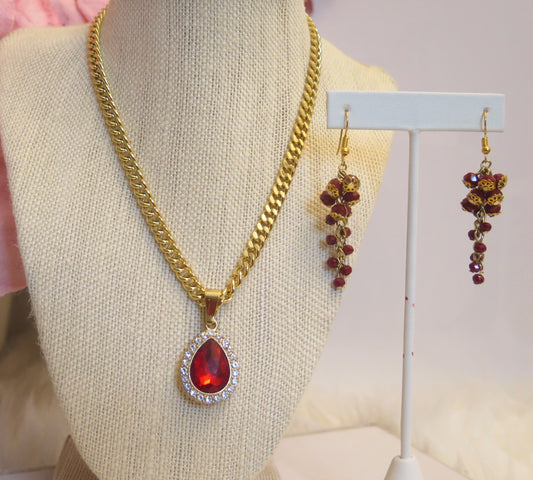 red jewelry set