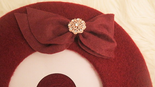 rhinestone double bow