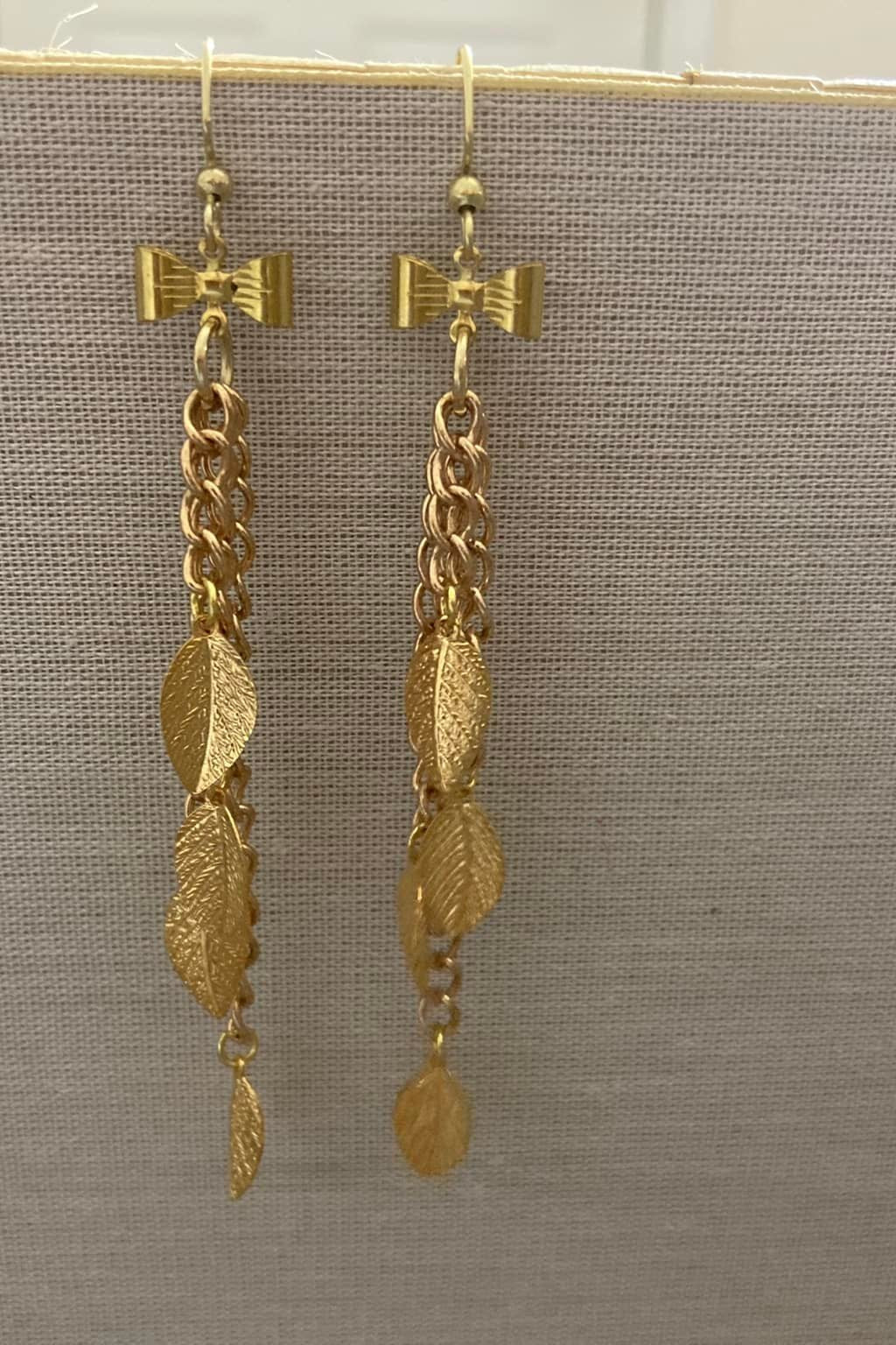 Sassy Leaf Earrings/ Long Sassy Leaf Earring/ Leaf Fringes Earring/ Leaf Earring/ Summer Leaf Earring