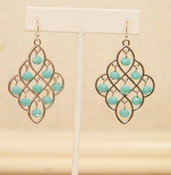 silver turquoise earring