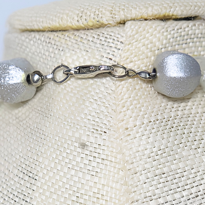White Necklace/ White Beads Necklace/ Sparkling Beads Necklace