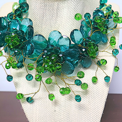 Twist Flower Statement Necklace for Women
