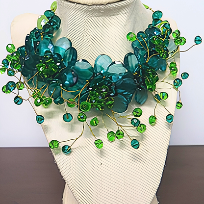 Twist Flower Statement Necklace for Women