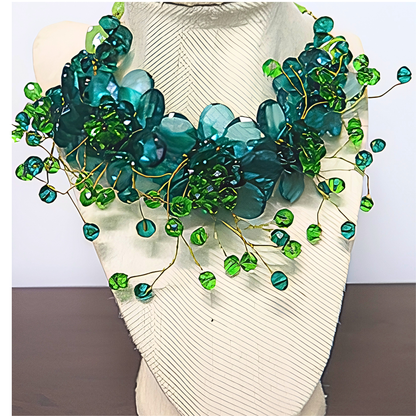 Twist Flower Statement Necklace for Women
