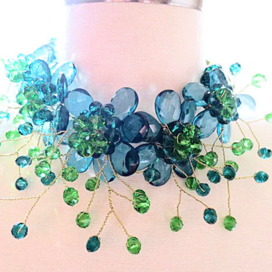 Twist Flower Statement Necklace for Women