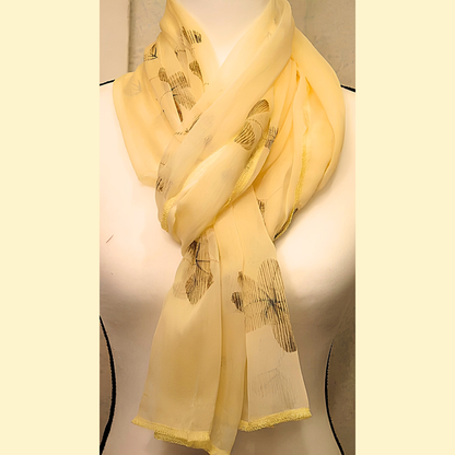 Handmade Yellow Wrap Scarf for Women