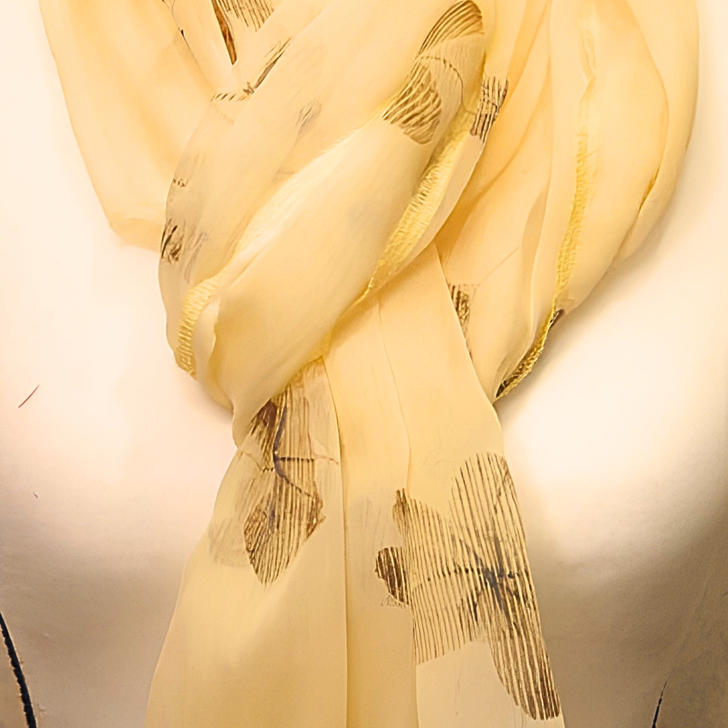 Handmade Yellow Wrap Scarf for Women