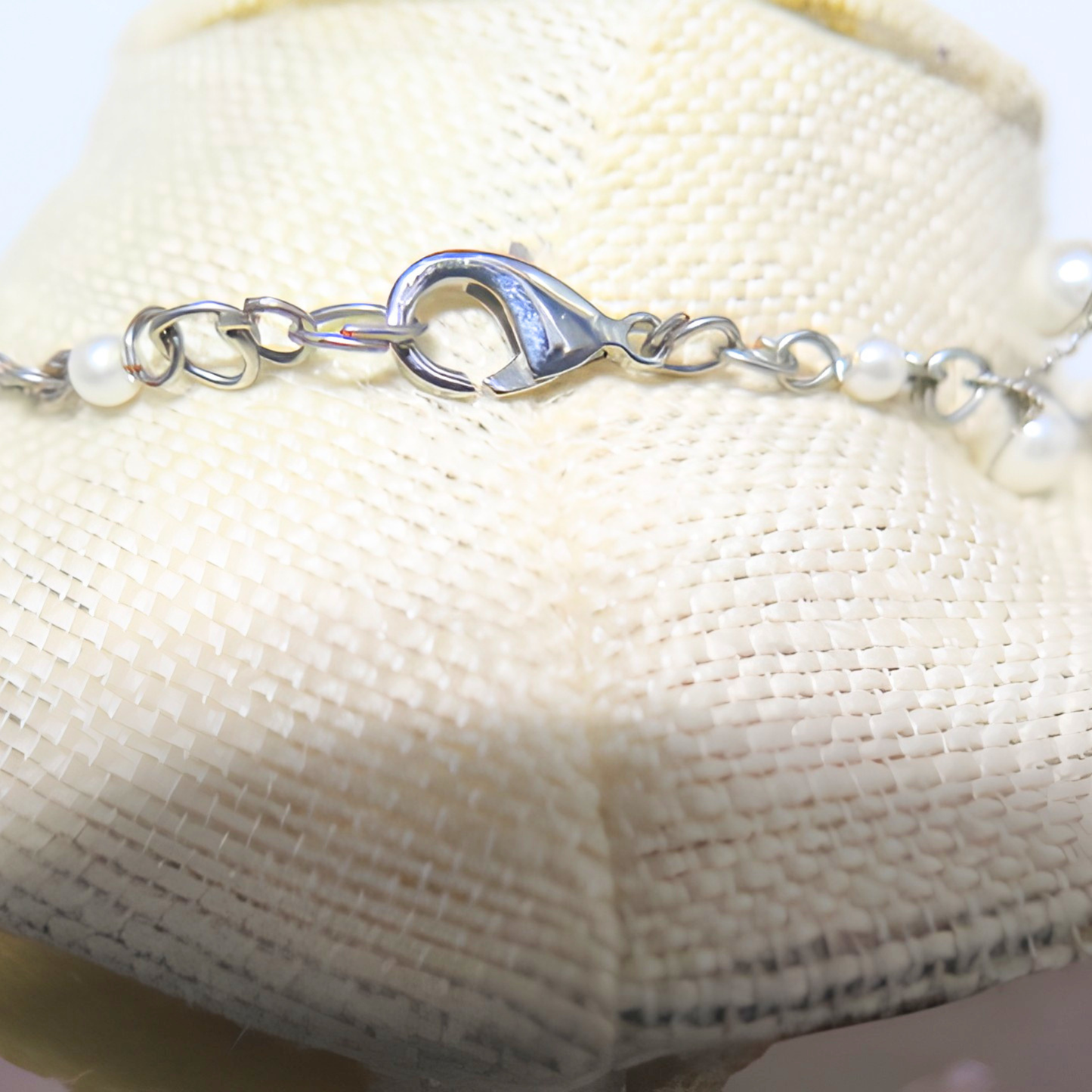 Bridal Rose & Pearl Statement Necklace | Handcrafted Silver Wire Floral Collar Necklace for Wedding & Special Events
