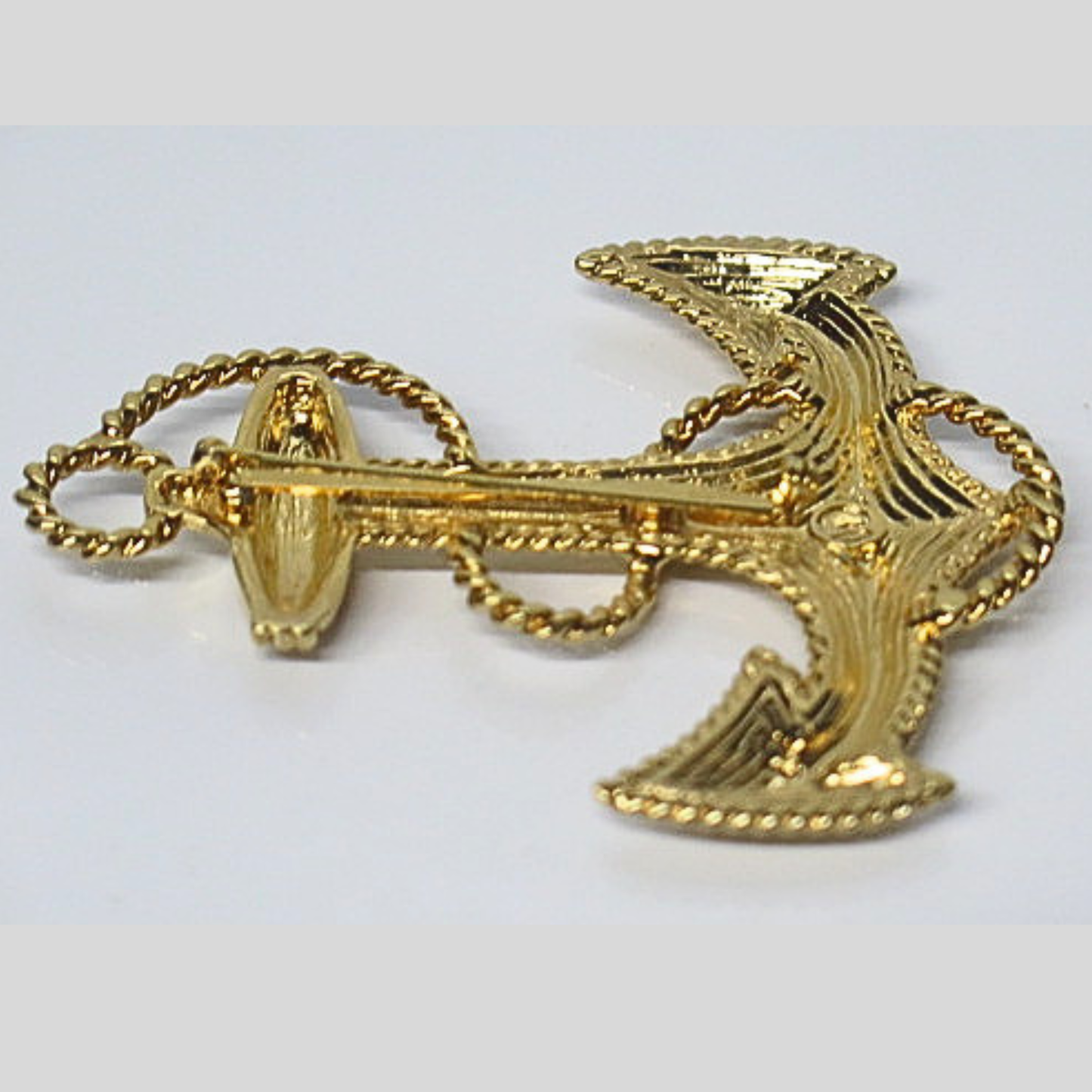 Vintage Style Gold Tone Statement Brooch, Ornate Rope Twist Cross Design Pin, Large Baroque Lapel Brooch, Estate Jewelry Gift for Her