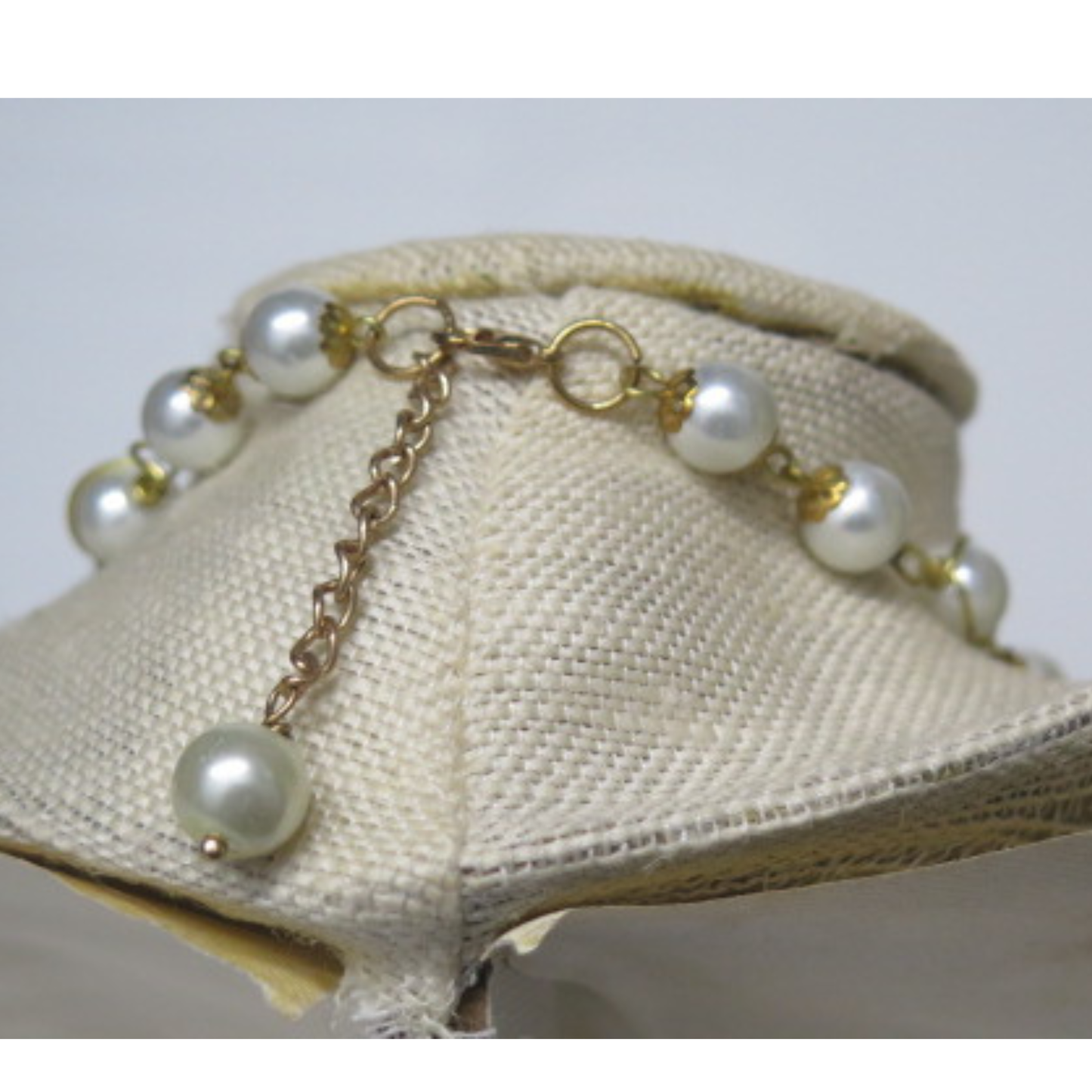 Pearl Leaf Necklace 17" Gold Wire Wrap Dangling Leaf Charms