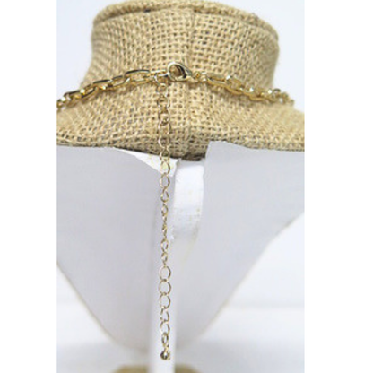 Strawberry Necklace & Adjustable Bracelet Set | Gold Tone Fruit Jewelry Gift for Women & Girls