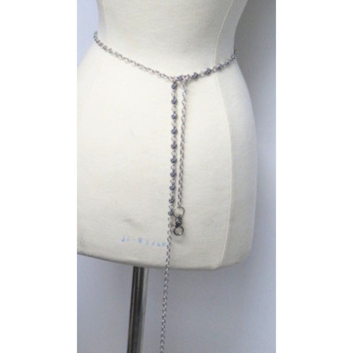 Women’s Silver Tone Cross Charm Chain Belt Adjustable Gothic Waist Belt