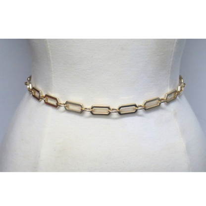 DKNY Women’s Gold Tone Chain Belt Adjustable Statement Waist Belt