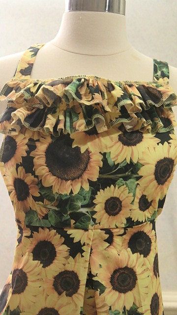 Sunflower Print Apron