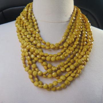 Yellow Multilayer Necklace for women