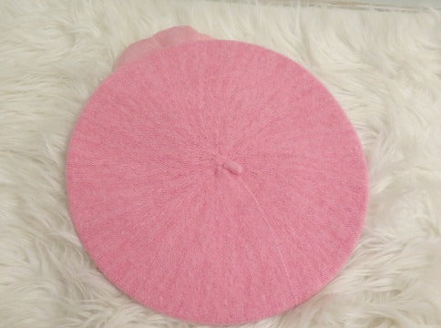 back of pink beret