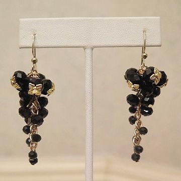 black cluster earring