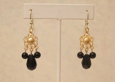 black gold earring for women