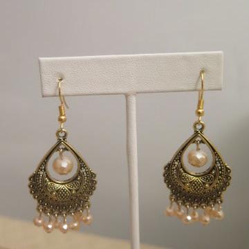 brown chandelier earring