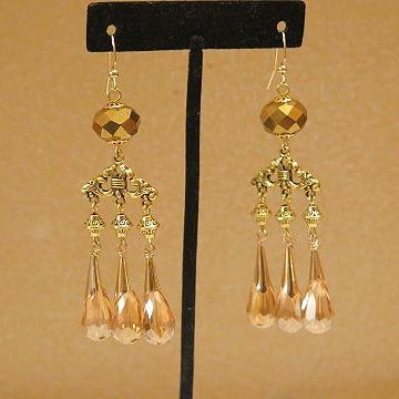 champagne  brown earring