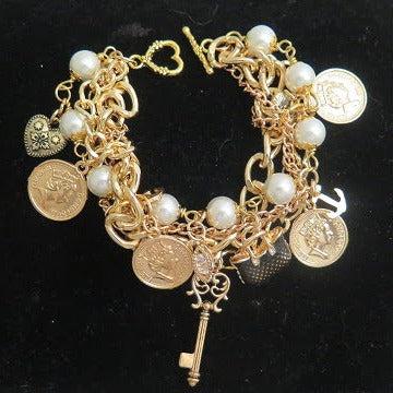 chunky pearl bracelet charm