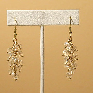 clear Cluster Earring